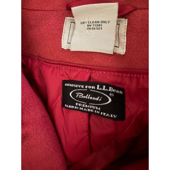 LL Bean Bellandi 100% Lambswool Peacoat Thinsulate Lined 2X 280$ Double breasted - Picture 4 of 6